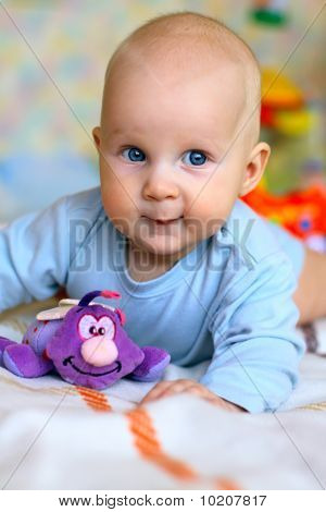 A child with his toys