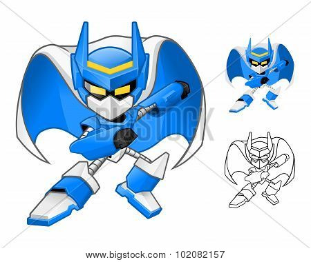Robot Ninja Cartoon Character