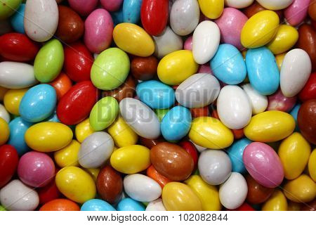 Colorful bonbon sugar