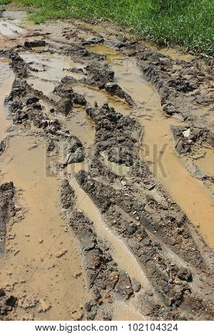 wet muddy road