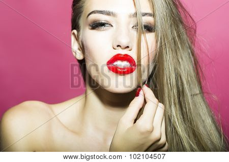 Portrait Of Sensual Cute Woman