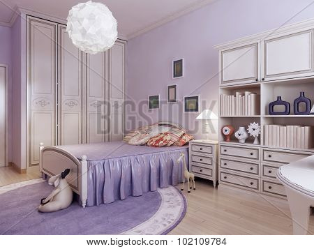 Bedroom With Wardrobe And Toys