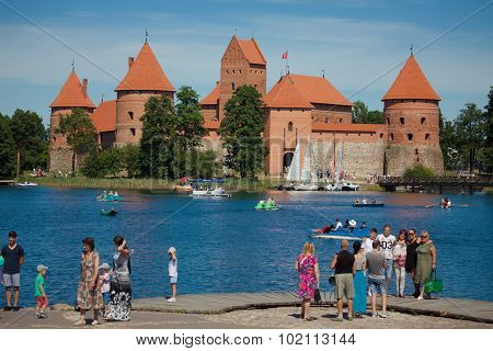 Trakai Island Castle On The Lake Galve
