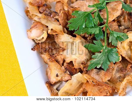 Salmon milt fried in batter