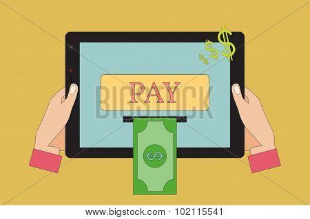 Online Payment Concept. Vector Illustration.