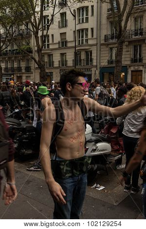 Participant In Technoparade(dream Nation Electronic Music Festival) In Paris, France