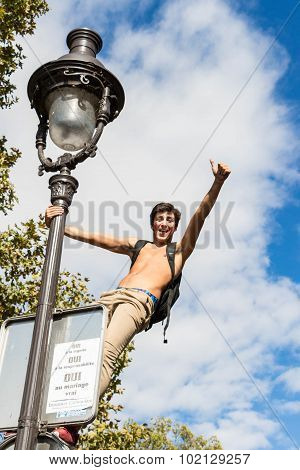Participant In Technoparade(dream Nation Electronic Music Festival) In Paris, France