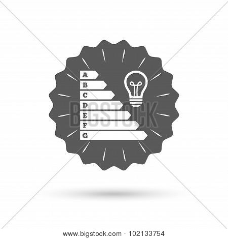 Energy efficiency icon. Electricity consumption