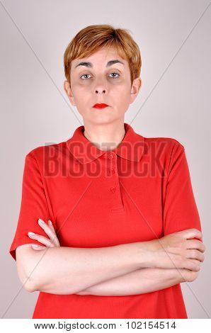 Insulted and jealous woman