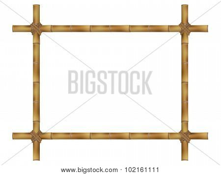 Frame of old bamboo sticks.