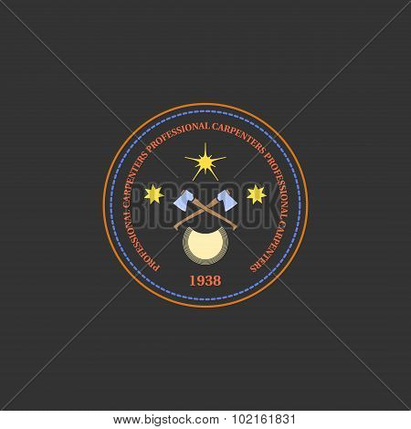 Logotype set for construction and carpentry industries.