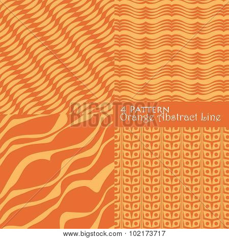 Orange Abstract Lines Pattern Textures