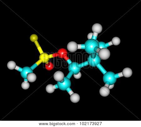 Molecular Structure Of Soman On Black