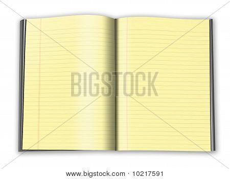 Notebook mit gelben Blättern