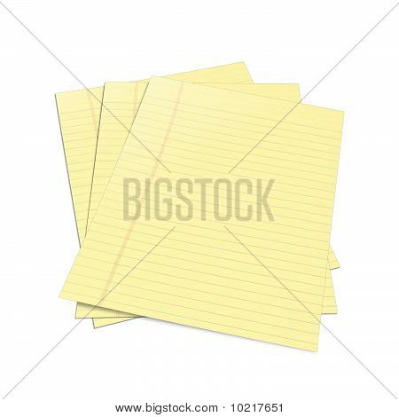 Notebook mit gelbe Blätter