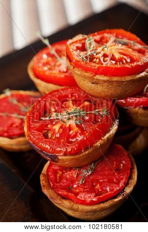 Tartelettes With Meat And Tomatos