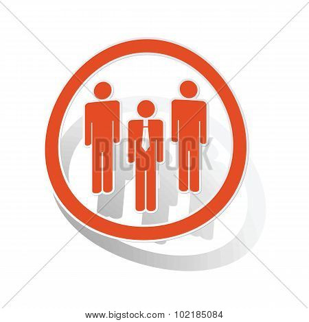 Work group sign sticker, orange