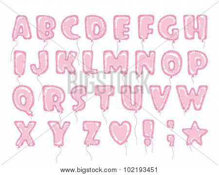 Balloons Abc Pink