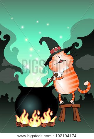 Cat And Boiling Cauldron