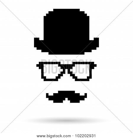 Silhouette simple symbol of Detective
