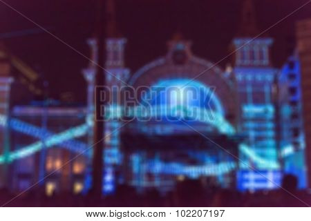 Light projection festival theme blur background