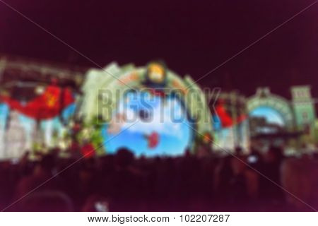 Light projection festival theme blur background