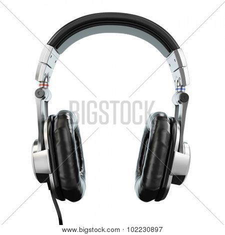 Headphones isolated on white background. Three-dimensional image. 3d