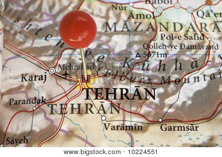 Teherán en el mapa