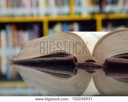 Open old book