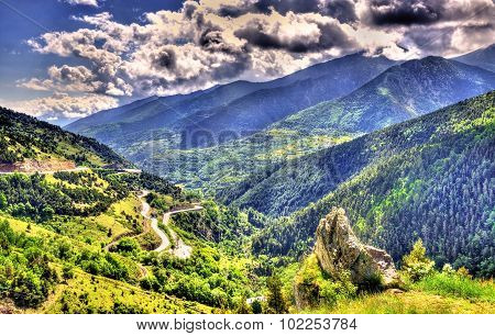 View Of The Catalan Pyrenees, A Natural Park In France
