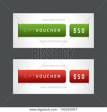 Voucher template abstract gepmetric design vector illustration
