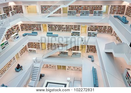 Municipal Public Library Of Stuttgart, Germany