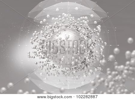Geometric Sphere Fragment Abstract Technology Background