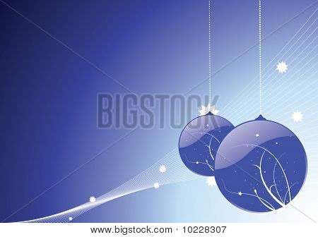 blue christmas baubels