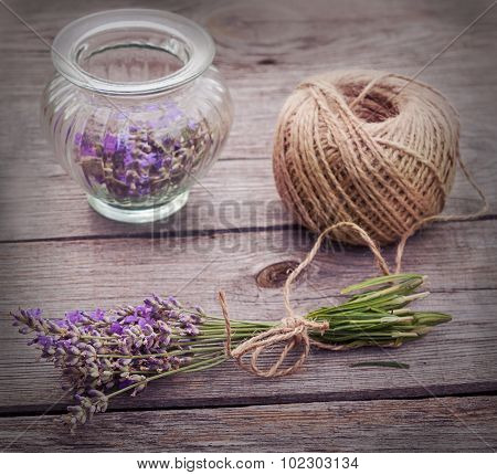 Aromatic Lavender Before Drying. Toning