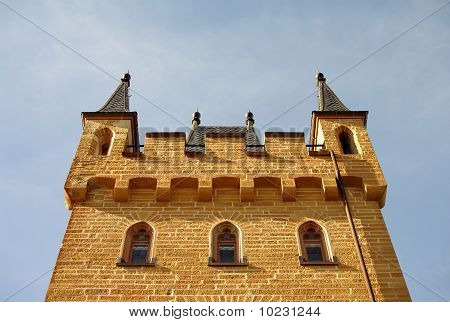 Hohenzollern slot i schwabiske i løbet af efteråret, Tyskland