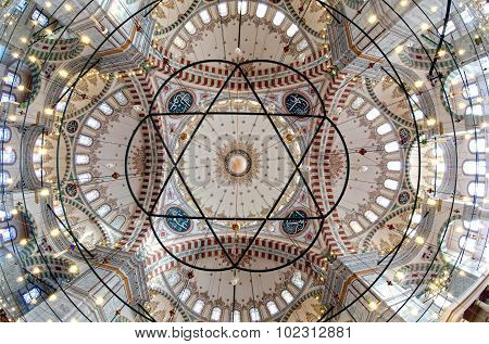 Interior Of The Fatih Mosque In Istanbul