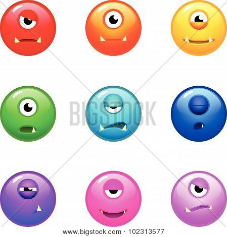 Round Monster Set
