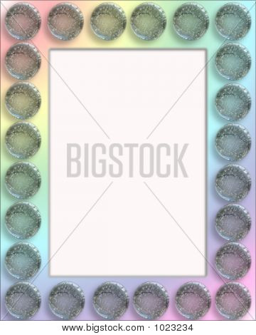 Plano de fundo 3D multicolorido ou quadro com bolinhas de vidro