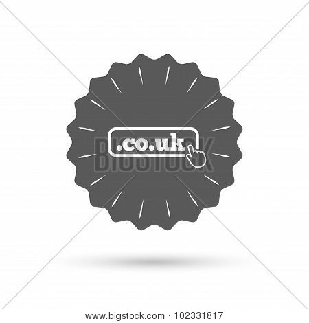 Domain CO.UK sign icon. UK internet subdomain
