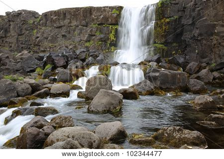 Oxararfoss Waterfall