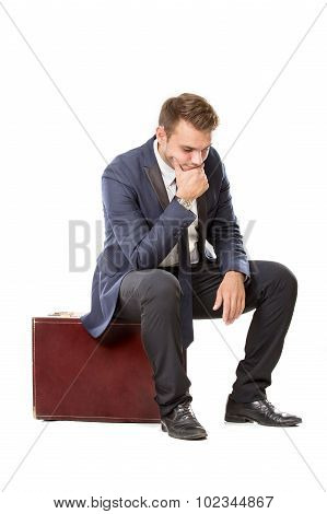 Bussinessman Think, Isolated