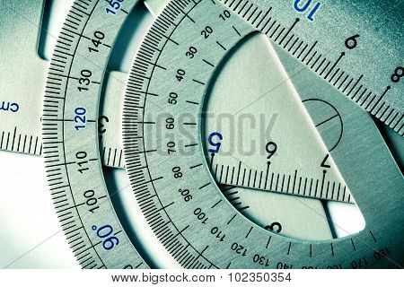 Close Up A Part Of Silver Precision Measurement Tool