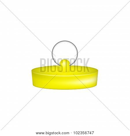 Rubber plug in yellow design