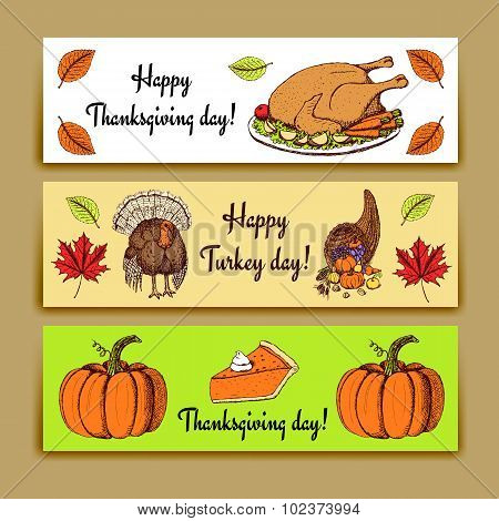 Sketch Thanksgiving Banners