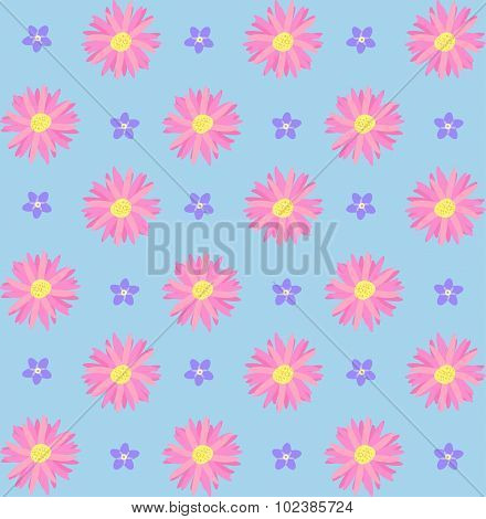 Seamless Pattern With Flowers