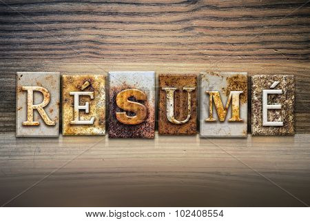 Resume Concept Letterpress Theme