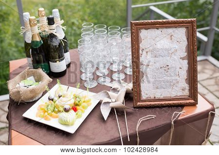 Buffet Table In Vintage Style