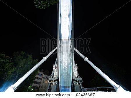 night park with ferris wheel  in Budapest