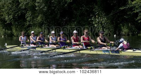 HENLEY, ENGLAND. 03-07-2010.  Leander Club & Oxford Brookes Univ.  in action on day 4 of the Henley Royal Regatta 2010 held on the River Thames.  